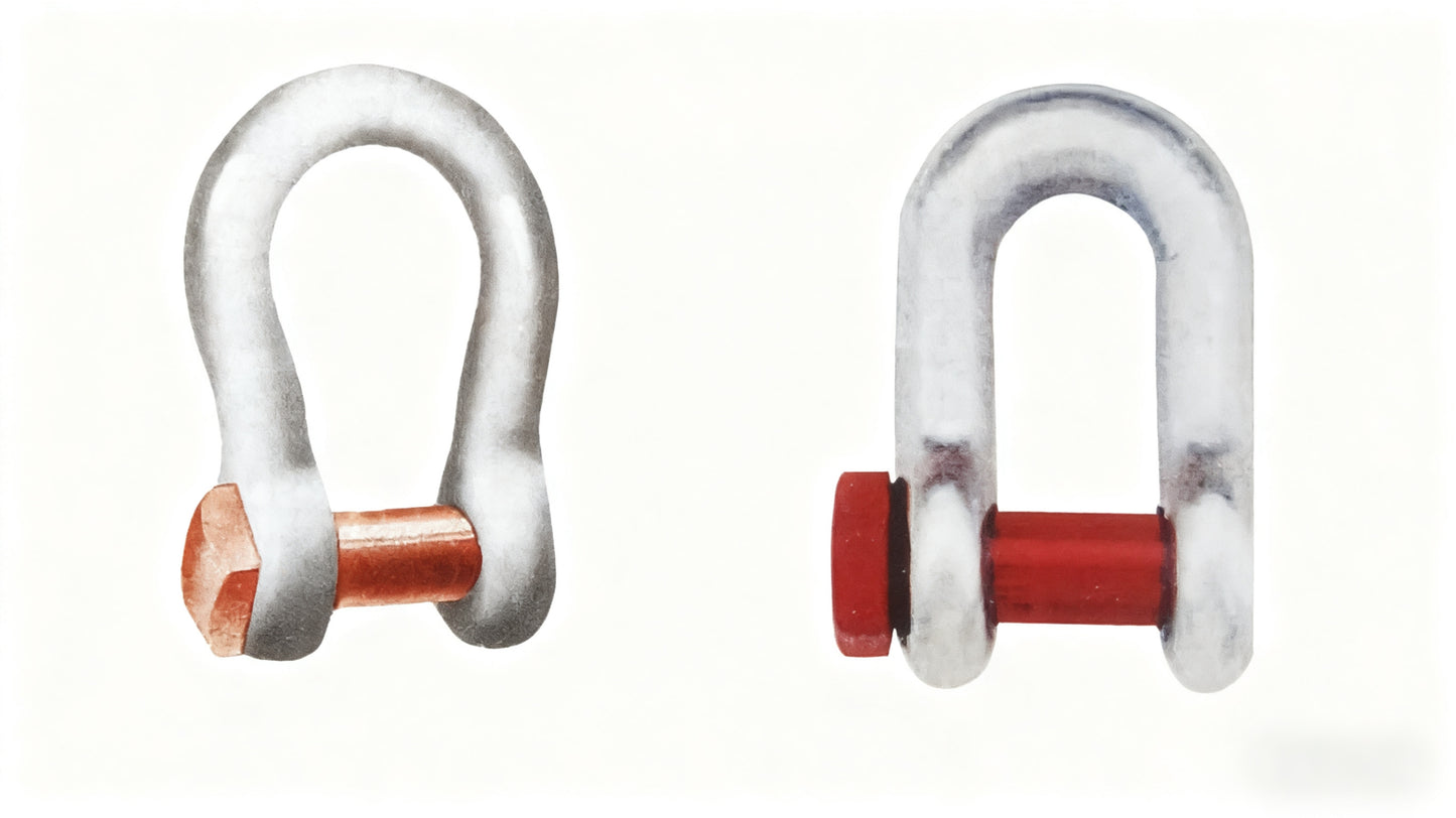 TRAWLING DEE/BOW SHACKLES HIGH TENSILE PAINTED BLUE MARKED WITH WLL