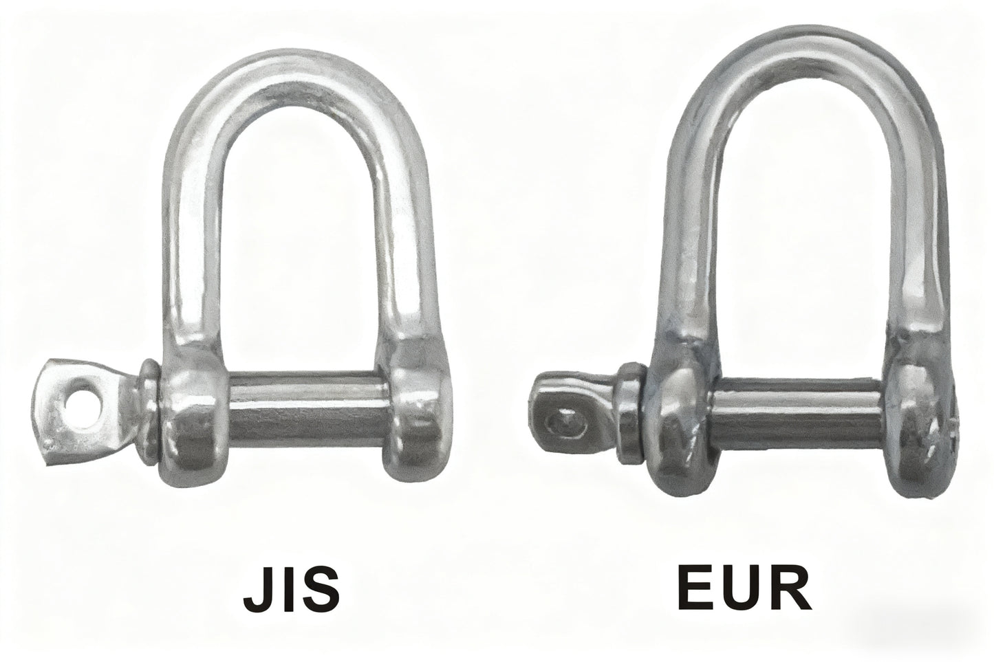 STAINLESS STEEL JAPANESE/EUROPEAN TYPE D SHACKLE