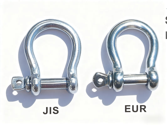 STAINLESS STEEL JAPANESE/EUROPEAN TYPE BOW SHACKLE