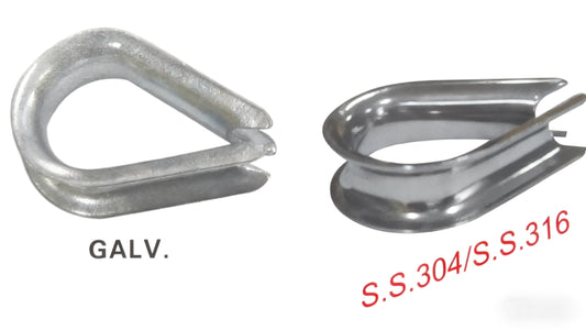 LIGHT DUTY THIMBLES U.S. TYPE G411 U.S.FED.SPEC.FF-T-276B TYPE II